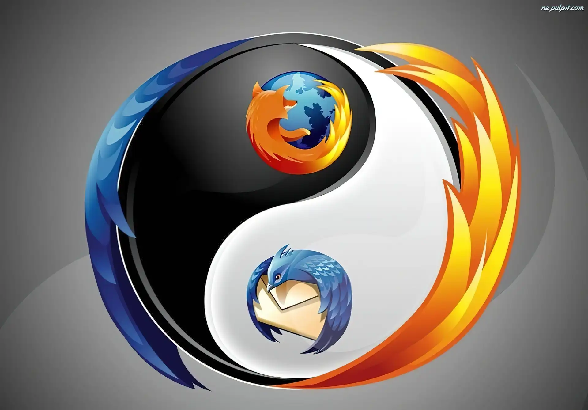 Thunderbird, Logo, Fuzja, Firefox
